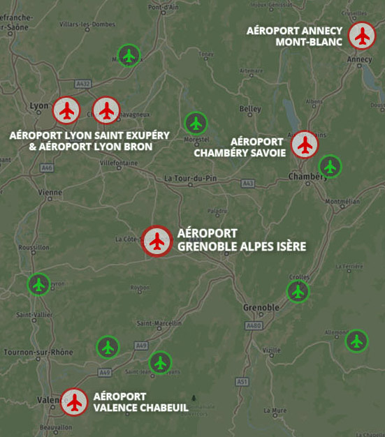 Aéroports Rhône-Alpes